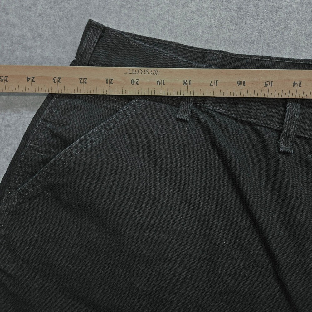 Carhartt Pants Mens 44x29 Black Carpenter Canvas Workwear Pockets Big Tall - Picture 8 of 16